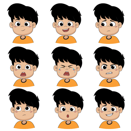 一連の感情かわいい男の子 笑顔 幸せ 笑い 悲しいことに 驚き 叫び 涙 動揺 怒り 考えて 申し訳ありません ベクトルとイラスト のイラスト素材 ベクタ Image 一連の感情かわいい男の子 笑顔 幸せ 笑い 悲しいことに 驚き 叫び 涙 動揺 怒り 考えて 申し訳ありません ベクトルとイラスト のイラスト素材 ベクタ Image