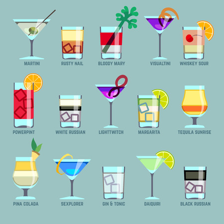 Alkoholgetranke Und Cocktails Flach Vektor Icons Getrank Cocktail Symbol Cocktail Alkohol Glas Cocktail Illustration Lizenzfrei Nutzbare Vektorgrafiken Clip Arts Illustrationen Image
