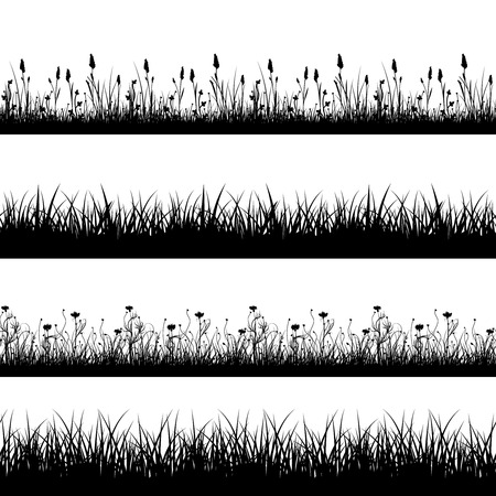 モノクロの草や芝生のベクトル シルエット イラスト のイラスト素材 ベクタ Image モノクロの草や芝生のベクトル シルエット イラスト のイラスト素材 ベクタ Image