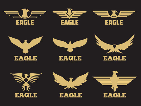 golden eagle logo stock