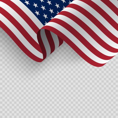 Waving flag of the united states of america.