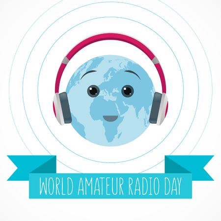 世界アマチュア無線の日イラストのイラスト素材 ベクタ Image
