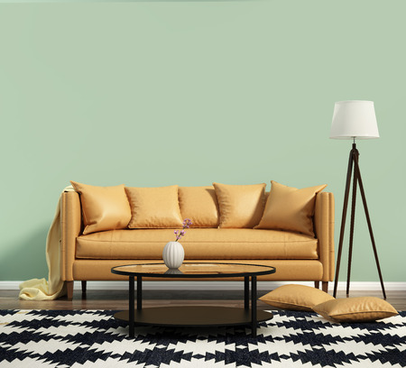 Wohnzimmer Mit Einem Ledersofa Mit Grünen Wand Lizenzfreie Fotos ... Wohnzimmer Mit Einem Ledersofa Mit Grünen Wand Lizenzfreie Fotos ...