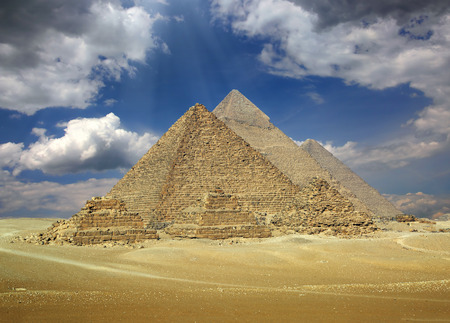 Great pyramids at Giza Cairo in Egypt