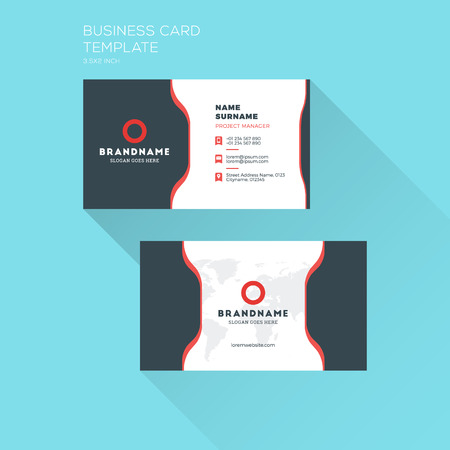 corporate business card print template personal visiting card with company logo clean flat design - Business Card Printing Company corporate business card print template personal visiting card with company logo clean flat design - Business Card Printing Company