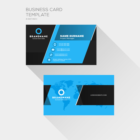 corporate business card print template personal visiting card with company logo clean flat design - Personal Card corporate business card print template personal visiting card with company logo clean flat design - Personal Card