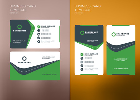 corporate business card print template personal visiting card with company logo vertical and horizontal - Personal Card corporate business card print template personal visiting card with company logo vertical and horizontal - Personal Card