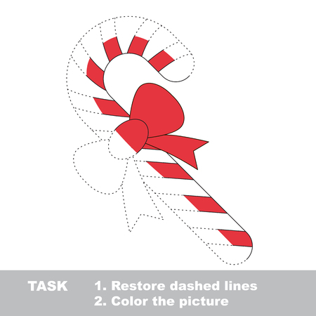 xmas candy cane vector colorful to be traced restore dashed line and color the picture - Candy Canes To Color xmas candy cane vector colorful to be traced restore dashed line and color the picture - Candy Canes To Color