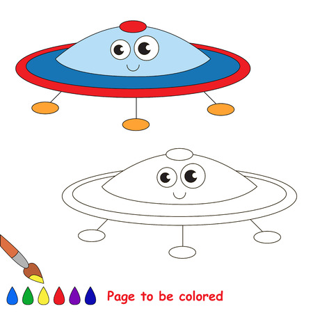 面白い Ufo ワークシートの描画 のイラスト素材 ベクタ Image