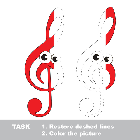 クロスワード パズル ト音記号のイラスト素材 ベクタ Image