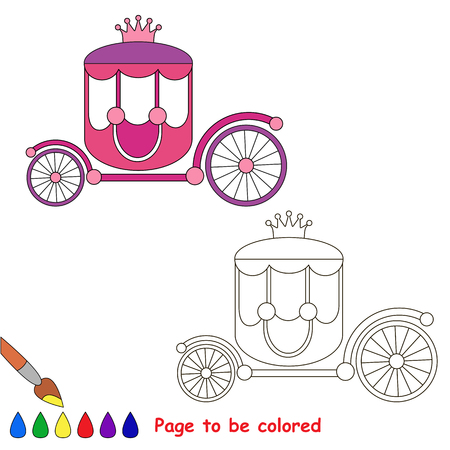 Princesa Chariot Para Ser Colorido, O Livro De Colorir Para Crianças  Pré-escolares Com Nível De Jogo Educacional Fácil. Ilustraciones svg,  vectoriales, clip art vectorizado libre de derechos. Image 80163557