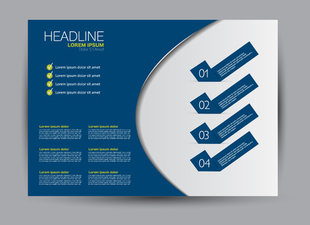 Blue Landscape Wide Flyer Or Brochure Template Billboard Abstract Royalty Free Cliparts Vectors And Stock Illustration Image 91453296