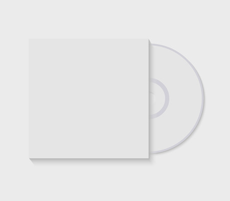 vector illustration cd with blank cover template isolated on