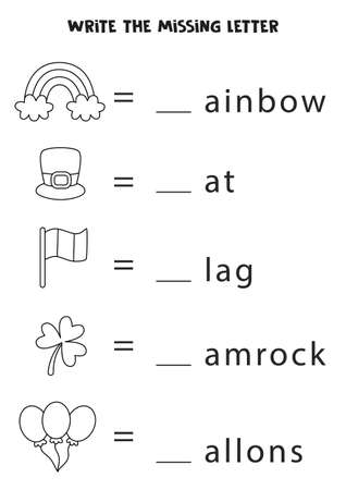 Look at the picture and write the missing letter. educational game for kids.