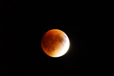 Total lunar eclipse and supermoon on the same night