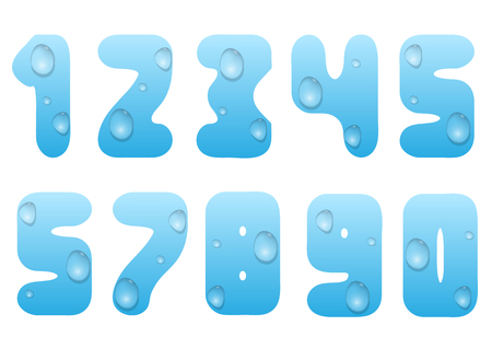 water drops font