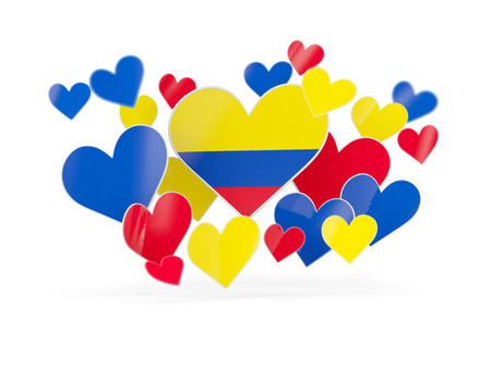 Bandera De Afganistán, En Forma De Corazón Pegatinas En Blanco ...