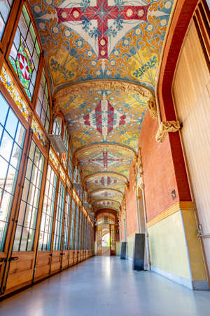 Barcelona, Spain - June 2018: Hospital Of The Holy Cross And Saint Paul (de La Santa Creu I Sant Pau) Interiors