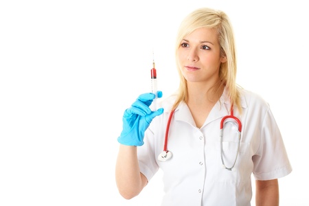 blonde nurse isolated on white stock photo picture and royalty free