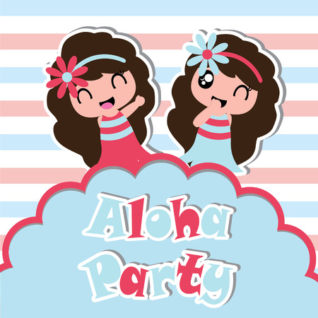 アロハ パーティー誕生日パーティーはがき 招待状カードのストライプの背景ベクトルの漫画でかわいいハワイアン女の子とカード のイラスト素材 ベクタ Image アロハ パーティー誕生日パーティーはがき 招待状カードのストライプの背景ベクトルの漫画でかわいいハワイアン女の子とカード のイラスト素材 ベクタ Image
