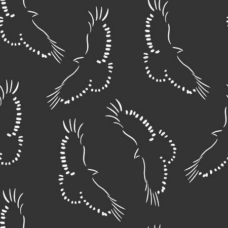 Nahtlose Muster Mit Freihandig Raben Vektor Illustration Krahe Des Fliegens Grunge Tuschemalerei Schwarz Weiss Tapete Lizenzfrei Nutzbare Vektorgrafiken Clip Arts Illustrationen Image 58582263