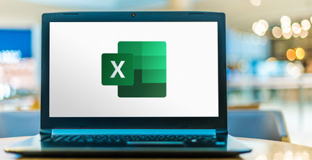 Poznan, pol - jun 16, 2020: laptop computer displaying logo of microsoft excel, a spreadsheet developed by microsoft for windows, macos, android and ios Poznan, pol - jun 16, 2020: laptop computer displaying logo of microsoft excel, a spreadsheet developed by microsoft for windows, macos, android and ios