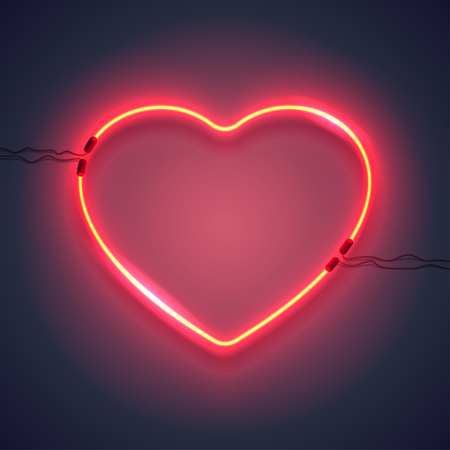 Helle Herz Neonschild Retro Neon Herz Zeichen Auf Lila Hintergrund Design Element Fur Happy Valentinstag Bereit Fur Ihr Design Grusskarte Banner Vektor Illustration Lizenzfrei Nutzbare Vektorgrafiken Clip Arts Illustrationen Image 69148601