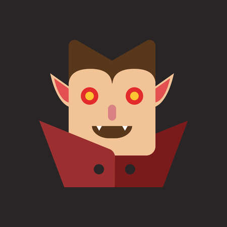 flat vampire face red cape halloween clip art preview