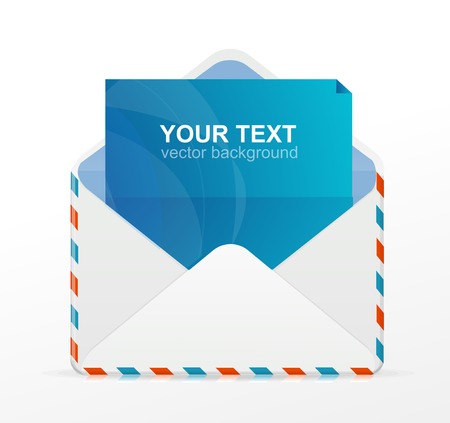 Vector detailed envelope and text banner Stock Photo