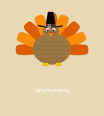 Vettoriale Illustrazione Semplice Di Una Biglietta Di Auguri Di Ringraziamento Image