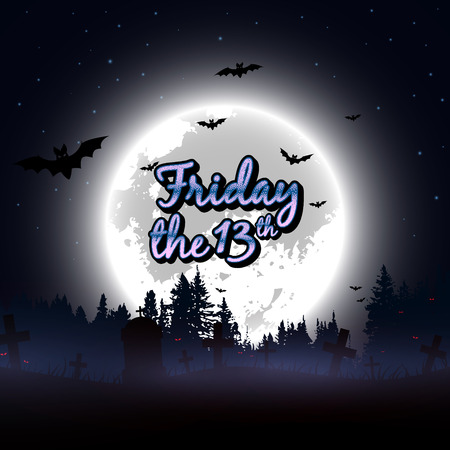 Friday the 13th message design background. Vector Illustration