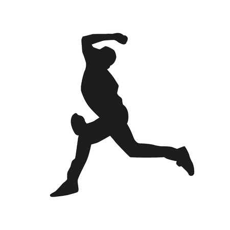 野球選手 シルエット 白で隔離のイラスト素材 ベクタ Image 野球選手 シルエット 白で隔離のイラスト素材 ベクタ Image