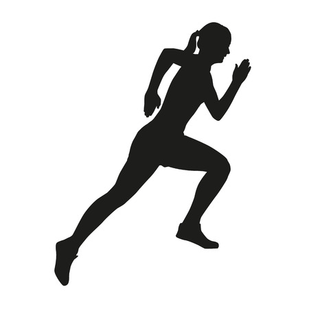走っている女性のシルエット のイラスト素材 ベクタ Image 走っている女性のシルエット のイラスト素材 ベクタ Image