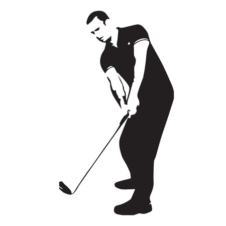 golf player abstract vector silhouette vector