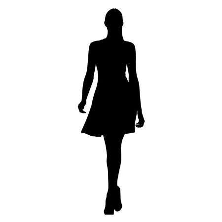 セクシーなスリムな女性 フロントの女の子のベクトル シルエットを表示します のイラスト素材 ベクタ Image セクシーなスリムな女性 フロントの女の子のベクトル シルエットを表示します のイラスト素材 ベクタ Image