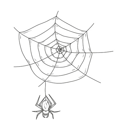 手描き蜘蛛の巣のイラスト素材 ベクタ Image 手描き蜘蛛の巣のイラスト素材 ベクタ Image