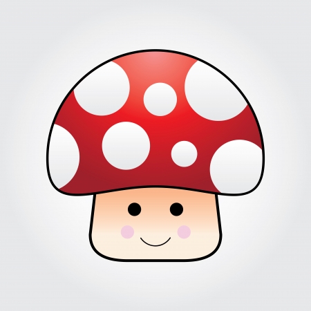 かわいいキノコ のイラスト素材 ベクタ Image