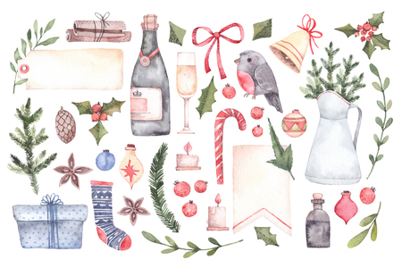 decorative christmas elements with floral elements christmas decorations bells champagne labels etc perfect for invitations greeting cards - Decorative Christmas Labels decorative christmas elements with floral elements christmas decorations bells champagne labels etc perfect for invitations greeting cards - Decorative Christmas Labels