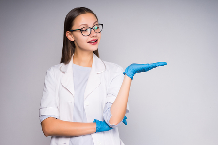 Glasses nurse students brunette