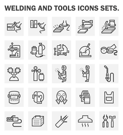 Welding and tools icons sets. Иллюстрация