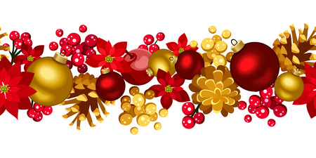 poinsettia border horizontal