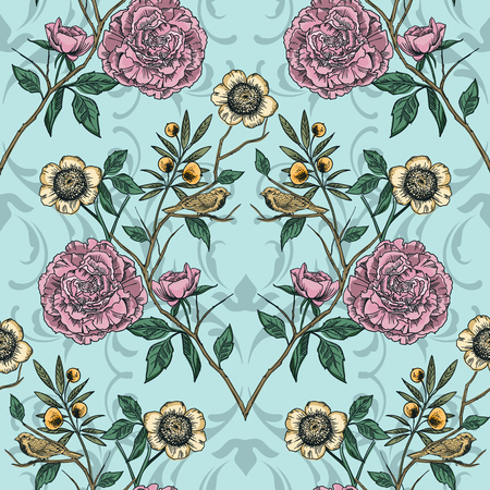 victorian garden floral seamless pattern vector illustration stock vector 89595725 - Victorian Garden victorian garden floral seamless pattern vector illustration stock vector 89595725 - Victorian Garden