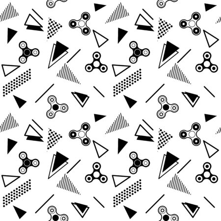 Fid Spinner Seamless Memphis Pattern Background With Color