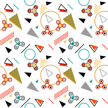 Fid Spinner Seamless Memphis Pattern Background With Color