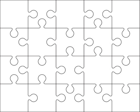 20 Jigsaw puzzle blank template or cutting guidelines : 4:5 ratio - 36736405