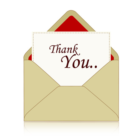 thank you note inside an envelope isolated illustration royalty free cliparts vectors and stock illustration image 38910156
