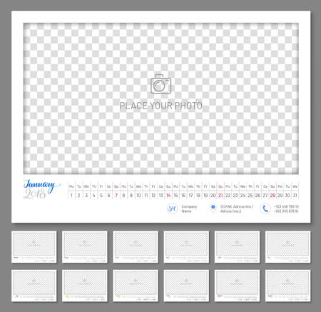 plain calendar 2018