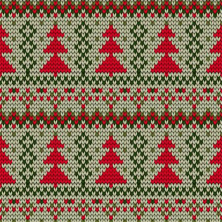 Color knitted christmas seamless pattern. 10 eps