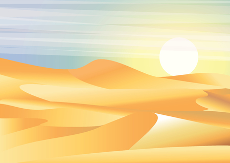 砂漠や山の背景ベクトル イラストのシルエットのイラスト素材 ベクタ Image