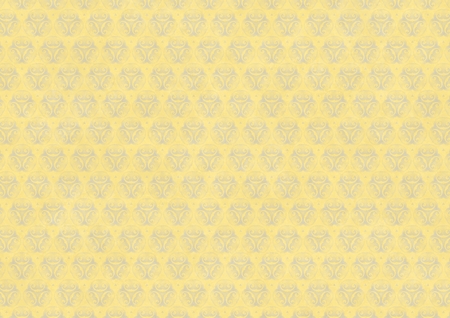 yellow vintage wallpaper with blue flourish ornament digitally